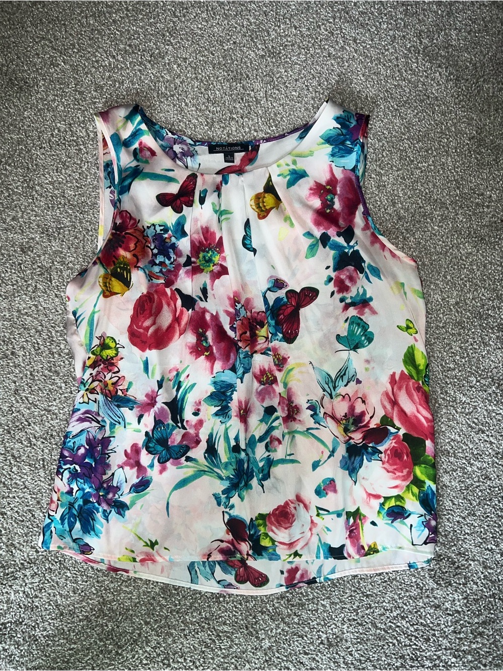 Floral Sleeveless Butterfly Blouse🦋